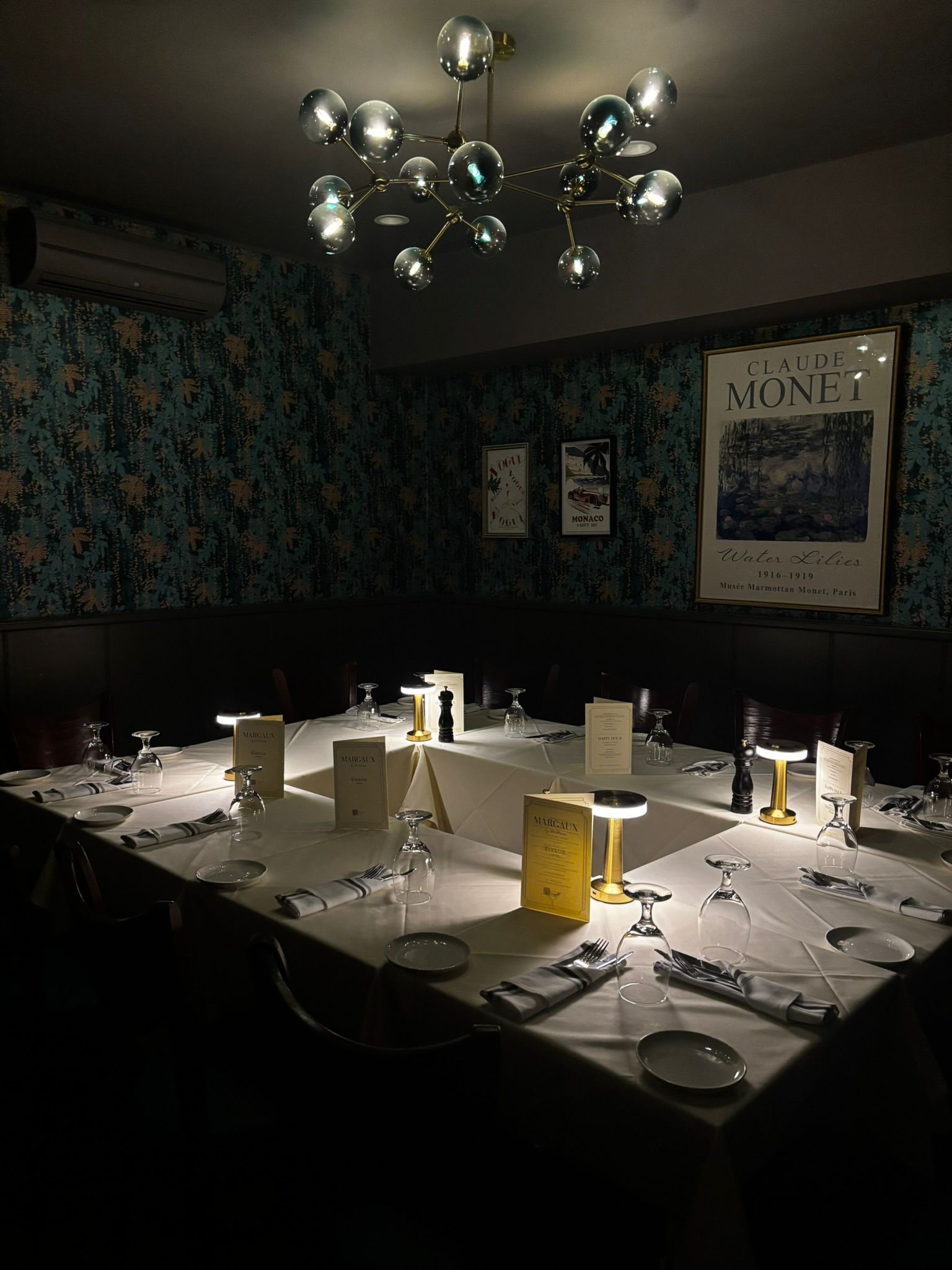 La Salle Monet private dining room at Margaux